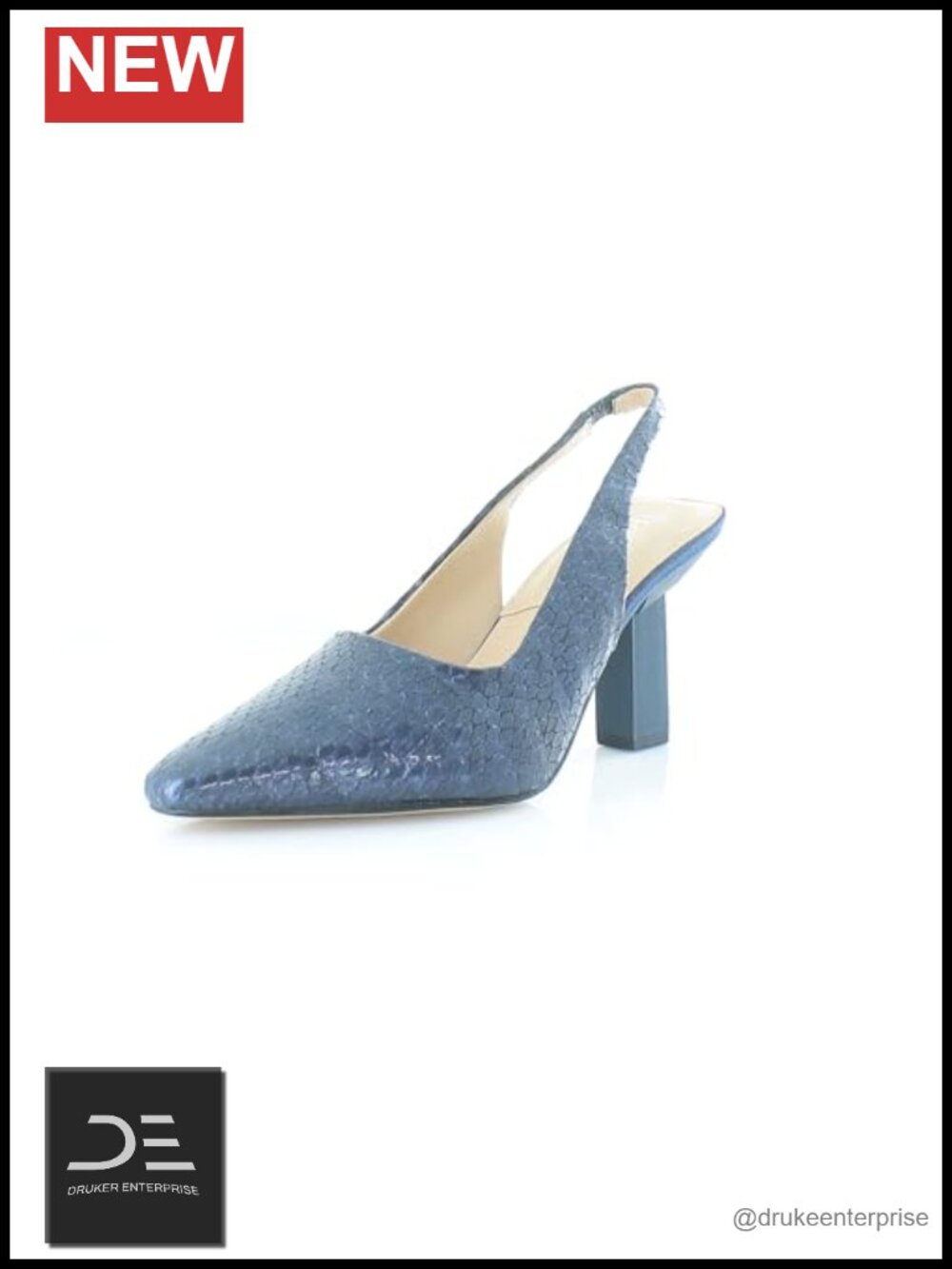 Franco Sarto Milano Pointed Toe Slingback Pumps Leather Heels 3.15in